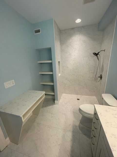 South Tampa Bathroom Remodel with built ins